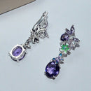 Women's Earrings Purple Butterfly Earrings Cubic Zirconia
