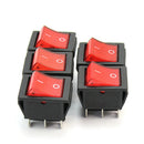 5pcs Plastic Press Button On-Off Square Rocker Switches Toggles AC 250V 20A New
