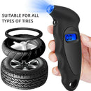 HB-110 Digital Tire Pressure Gauge 0-150 PSI for Car Motorcycle (Black)