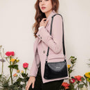 Solid Color Shoulder Messenger Handbags Women Leather Small Crossbody Bags