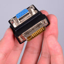 DVI-I 24+5 pin male to VGA 15 pin female 90 degree convertor adapter black ï¼D