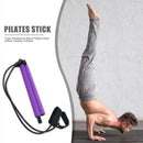 Yoga Resistance Band Pilates Stick Home Gym Fitness Equipment (Purple) A