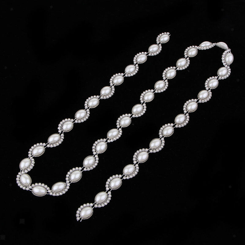 1 Yard Crystal Rhinestone Close Chain Trim for Bridal Wedding