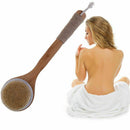 Dry Skin Body Brush Bath Exfoliating Brush Natural Bristles Back Scrubber w