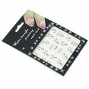 Nail Art Painting Wraps Water Transfers Stickers Decals Set Pink White Flowers