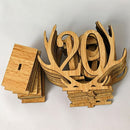 Antlers Shape 1-20 Numbers Signs Wedding Table Number Wooden Table Number R H7N4