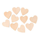 20pcs Unpainted Heart Wooden Shapes Embellishment Rustic Wedding Party Decor