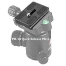 PU-50 Quick Release Plate QR Clamp 50mm For DSLR Camera Tripod Ball Head