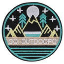 Go Outdoors Hiking Patch Embroidered Patches for Jackets Mountain Hiking badge