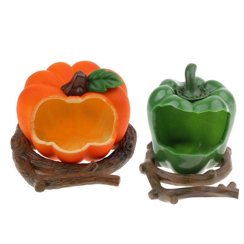 Pet Feeder Food Water Bowl Cups for Bird Parrot Pigeon Finch Pepper/Pumpkin