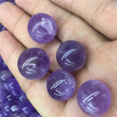 1Pcs Purple Natural Amethyst Quartz Sphere Pretty Crystal Ball Healing Stone 2cm