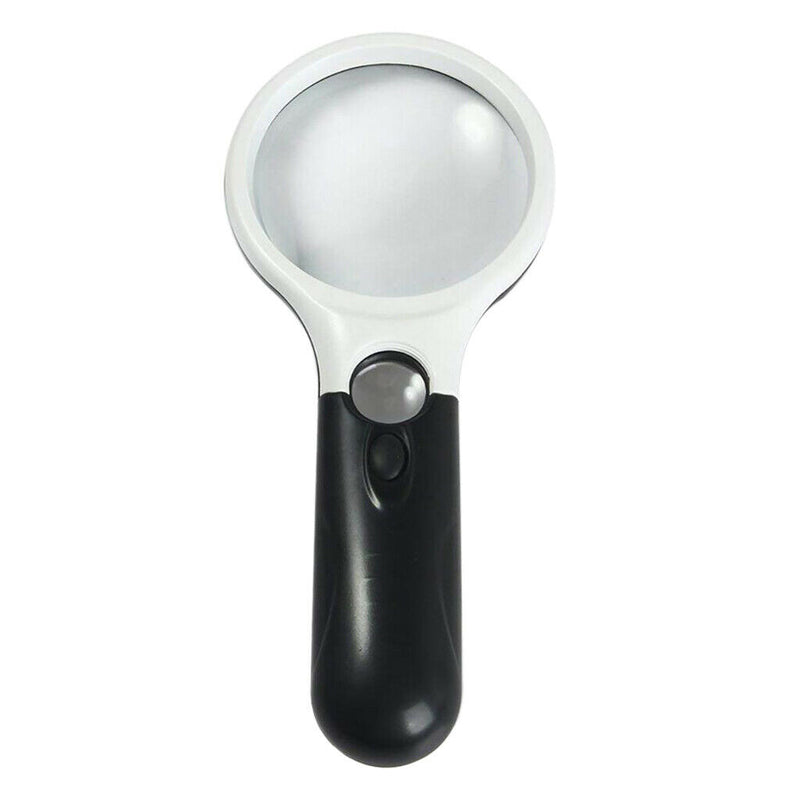 Interchangeable 2 Main Lens 10X/20X Handheld Magnifier LED Magnifying Glass