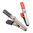 2X Red Black Alligator Clip Clamp to 4mm Banana Female Jack Test Adapter 55mm Z