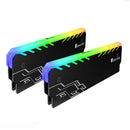 2pcs RGB RAM Heatsink Desktop PC DDR DDR3 DDR4 Memory Heat Spreader (Black) A