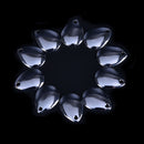 10pcs Fishing Flattie Attractor Spinner Blades Smooth Nickel Spoons Plaic NMTE