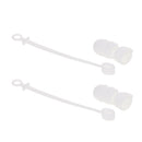 2Pcs Premium Silicone Soft Elastic Pencil Cap Holder Case + Pen Cable Adapter