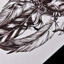 Waterproof Wolf Dreamcatcher Temporary Tattoo Large Arm Body Art TattooSticker3C