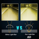 7 Inch 216W Yellow Led Work Light Bar Flood Driving Lamp Car Truck Boat Off