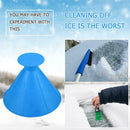 Cone Shaped Scrape Windshield Ice Scraper Funnel Remover (Blue 14.5cm) A