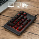 RGB Backlit USB Wired Keyboard Waterproof Number Keypad Mini Digital Keys n