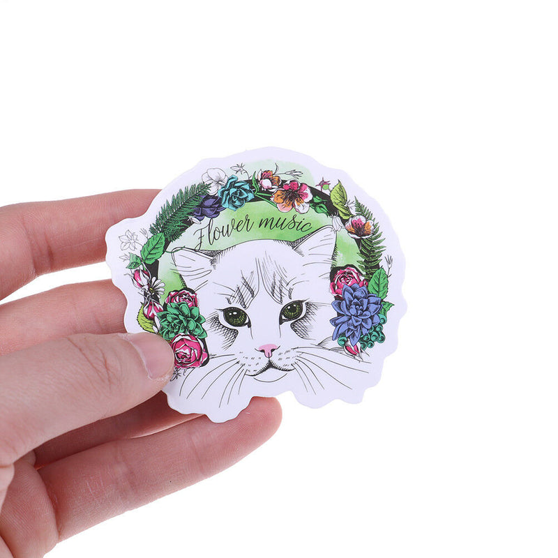 50Pcs/bag Cute cat stickers DIY scrapbooking suitcase laptop car stick%x