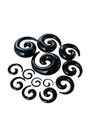 1 pair Acrylic Spiral Taper Flesh Tunnel Ear Stretcher Expander Snail Desig O5N4