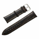 22mm Dark Brown Veritable Leather Bracelet with Buckle to Watch O4Q7