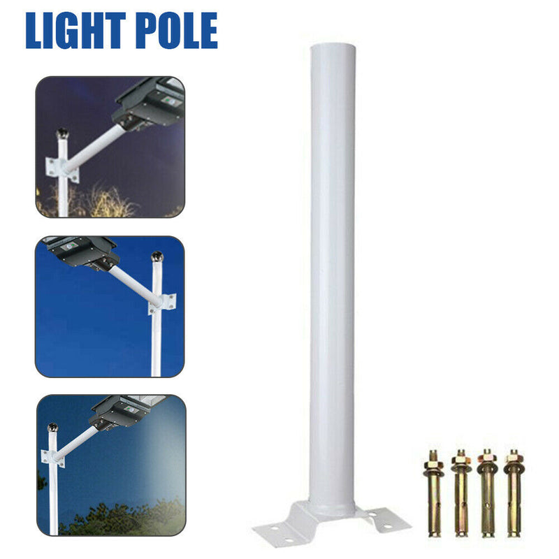 50cm Solar Street Lamp Light Pole Rust Proof Wall Mounted Yard Galvanized Iron