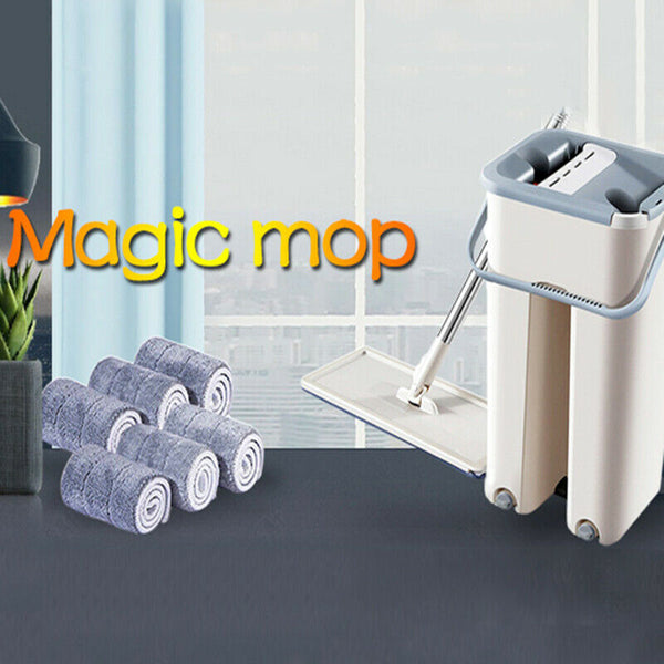 Dry Wet Flat Floor Mop Washable Microfiber Cleaning Pads Home Floor Clean Kn