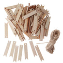 Wooden Wood Rectangle Cardmaking Scrapbooking DIY Craft Embellishments 100PC