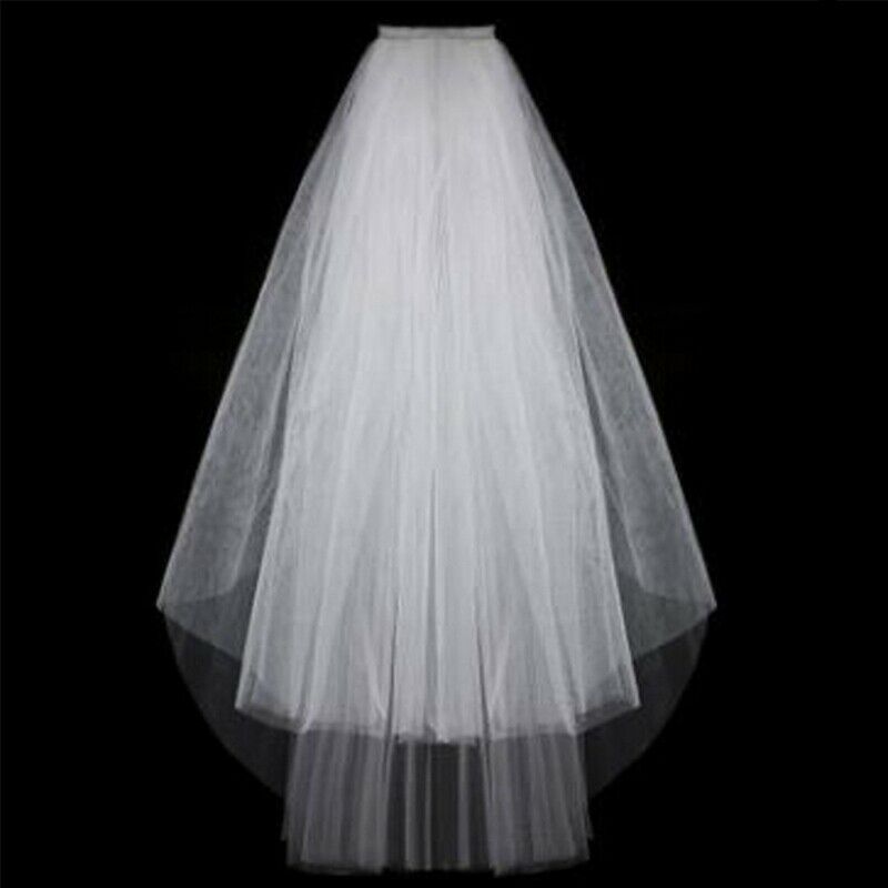 5X(Simple Short Tulle Wedding Veils White Bridal Veil for Bride for Weddin Z5I7)