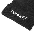 Winter Thick Knitted Wool Hat With Two Cat Ears Women's Warm&Soft Cap Beani N7H5