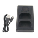 LED USB Dual Charger Charging Station for Canon LP-E6 Camera Batteries