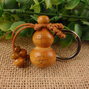 1 Pcs Gourd Craft Keychain Mahogany Chinese Traditional Fortune Keyring Decor3C