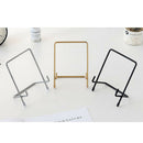 Square Wrought Iron Easel Plate Display Stand Picture Frame Holder  Gray_S