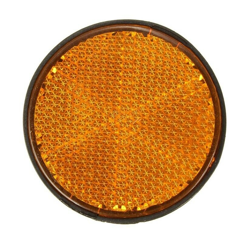 2pcs 2" Round Orange Reflector Universal For Motorcycle ATV Dirt Bike