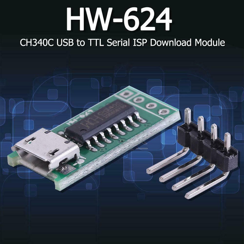 CH340C Micro USB to TTL Serial Port ISP Download Module for Win 10 8 7 XP A