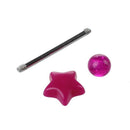30 Multi Colors Acrylic Star Tongue Bar Ring Barbell Body Piercing
