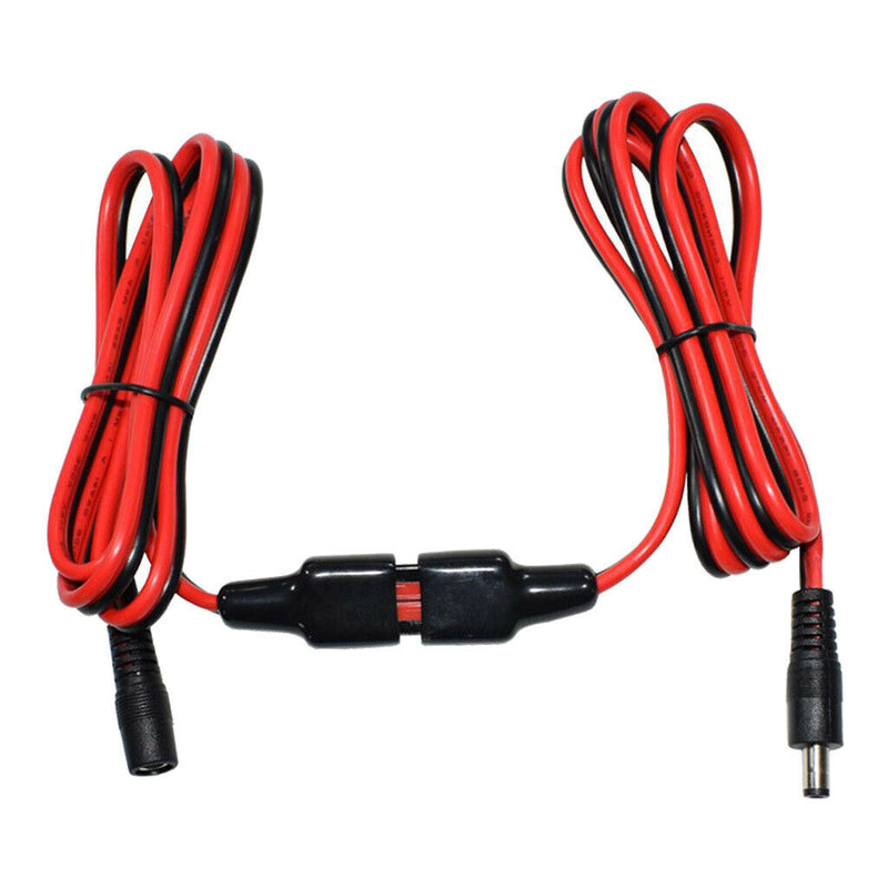 5.5mm x 2.1mm DC Male Power Plug 1M 15A for Portable Generator 14AWG Wire