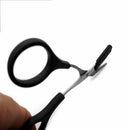 Women ladies eyebrow trimmer comb eyelash hair scissors cutter remover too lj