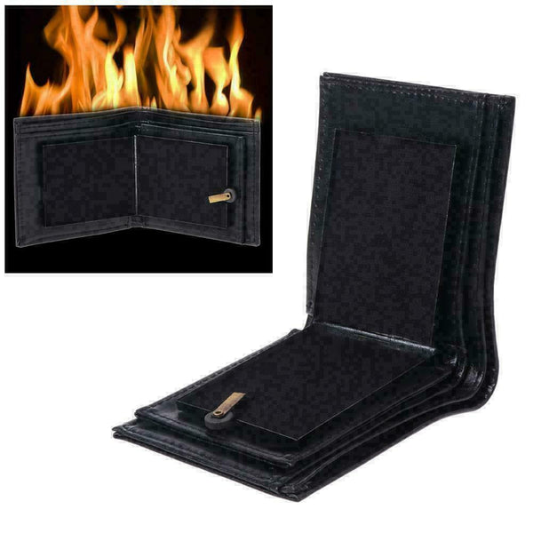 Flame Fire PU Wallet Leather Magician Stage Perform Street Show X5A7