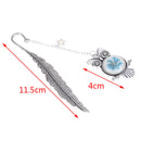 1X Luminous Night Owl Bookmark Label Read Maker Feather Book Mark Stationery  ME