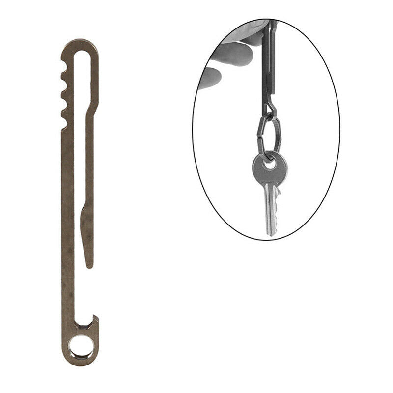 Titanium Alloy Edc Keychain Carabiner Hook Clip Quick Release Buckle Hangin A8I3