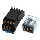 HH54P DC 12V Coil 4PDT 14 Pins Electromagnetic Power Relay DYF14A Base