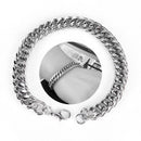 Men Punk Stainless Steel Bracelet Chain Link Wristband  Bangle Accessory FT