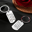 Boyfriend KeyRing Gift I Love You For Who You Are Stainless Steel Key chain