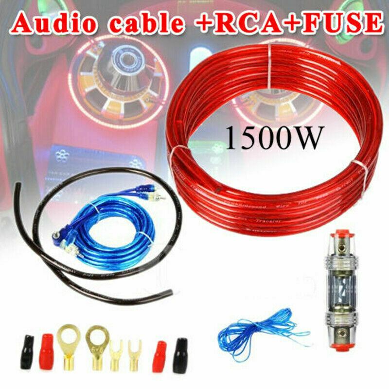 1500W PVC Car Audio Subwoofer Amplifier Speaker Installation Wire Cable Kit