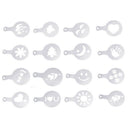 16 Cute Coffee Machine Stencils Template Strew Flowers Pad Duster Spray MKB