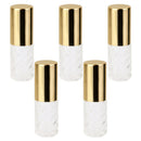 5Pcs 5ml Transparent Replacement Travel Empty Roll-on Glass Perfume Bottle