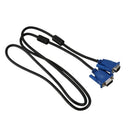 Black Blue VGA 15 pins Male to Male Plug Cable Computer Monitor Wire Cable  B7Y2